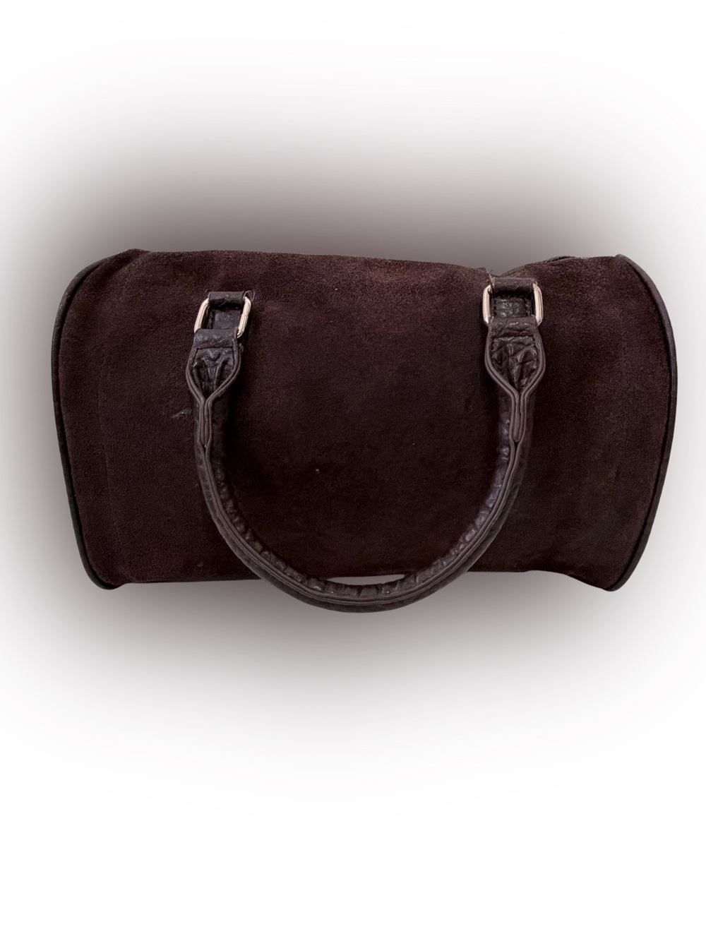 Dark Brown Suede Barrel bag Purse by Street Level